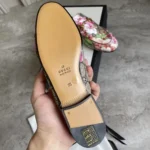 Gucci Unisex GG Supreme Blooms Printed Canvas Princetown Horsebit Loafer Slides