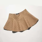 Gucci Women Crêpe Wool Skirt With Double G Button ‎875616ZAF4S