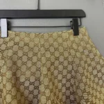 Gucci Women Crêpe Wool Skirt With Double G Button ‎875616ZAF4S