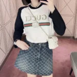 Gucci Women GG Cotton Denim Jacquard Mini Skirt 864767XDDF2