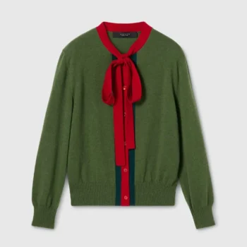 Gucci Women Knit Wool Cashmere Cardigan with Web 864967XKFGP