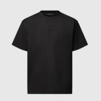 Louis Vuitton LV Men Embossed LV T-Shirt-Black 1AGIJ6