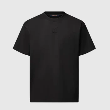 Louis Vuitton LV Men Embossed LV T-Shirt-Black 1AGIJ6