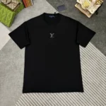 Louis Vuitton LV Men Embossed LV T-Shirt-Black 1AGIJ6
