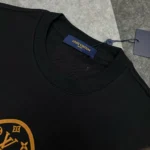 Louis Vuitton LV Men Short-Sleeved Intarsia Crewneck-Black 1AJBUX
