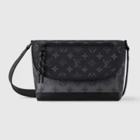 Louis Vuitton LV Unisex Pulse Messenger Monogram Eclipse Reverse Coated Canvas M12681