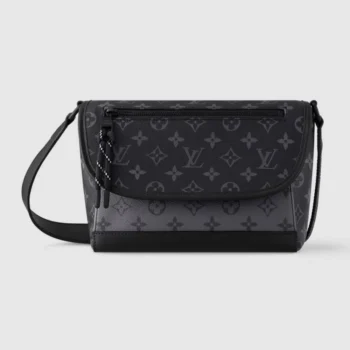 Louis Vuitton LV Unisex Pulse Messenger Monogram Eclipse Reverse Coated Canvas M12681