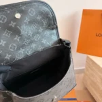 Louis Vuitton LV Unisex Pulse Messenger Monogram Eclipse Reverse Coated Canvas M12681