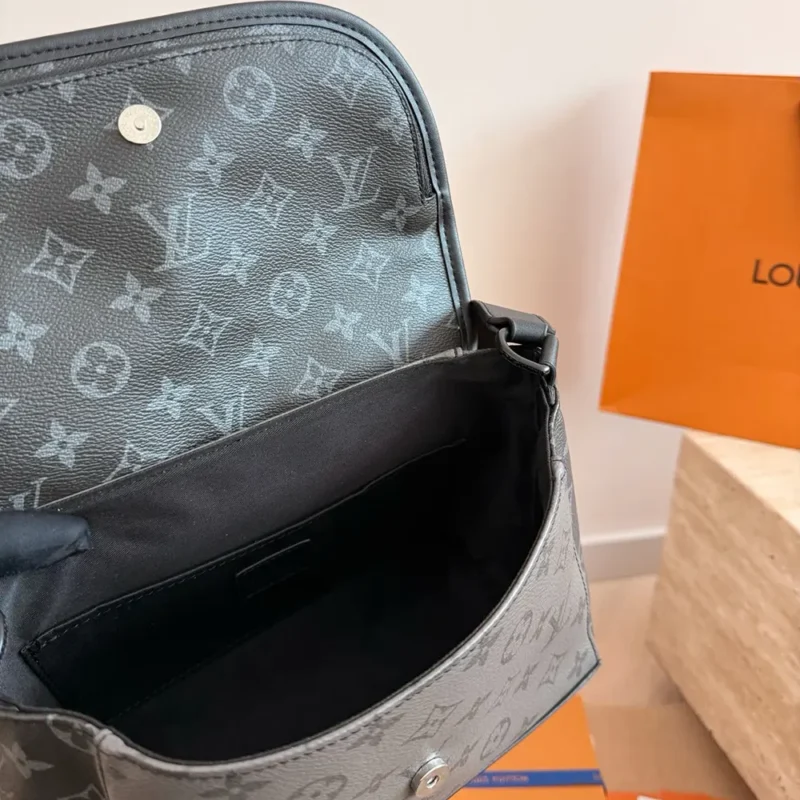Louis Vuitton LV Unisex Pulse Messenger Monogram Eclipse Reverse Coated ...