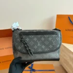 Louis Vuitton LV Unisex Pulse Messenger Monogram Eclipse Reverse Coated Canvas M12681