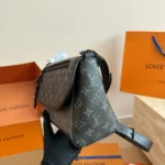 Louis Vuitton LV Unisex Pulse Messenger Monogram Eclipse Reverse Coated Canvas M12681