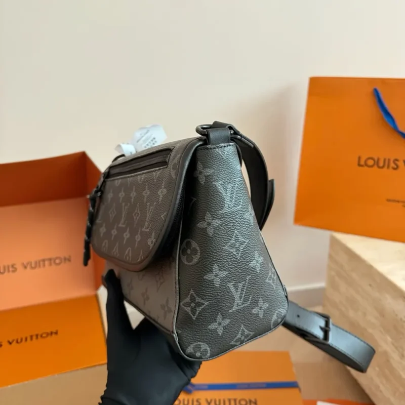 Louis Vuitton LV Unisex Pulse Messenger Monogram Eclipse Reverse Coated ...
