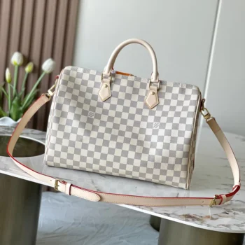 Louis Vuitton LV Unisex Speedy Bandoulière 35 in Luminous Damier Azur Canvas