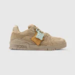Louis Vuitton LV Unisex Trainer Distressed Sneaker-Beige 1AKBO6