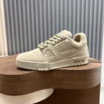 Louis Vuitton LV Unisex Trainer Distressed Sneaker-Beige 1AKBO6