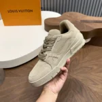 Louis Vuitton LV Unisex Trainer Distressed Sneaker-Beige 1AKBO6