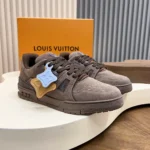 Louis Vuitton LV Unisex Trainer Distressed Sneaker-Brown 1AKBOQ