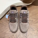 Louis Vuitton LV Unisex Trainer Distressed Sneaker-Brown 1AKBOQ