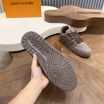 Louis Vuitton LV Unisex Trainer Distressed Sneaker-Brown 1AKBOQ