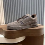 Louis Vuitton LV Unisex Trainer Distressed Sneaker-Brown 1AKBOQ