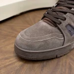 Louis Vuitton LV Unisex Trainer Distressed Sneaker-Brown 1AKBOQ