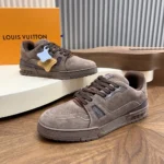 Louis Vuitton LV Unisex Trainer Distressed Sneaker-Brown 1AKBOQ