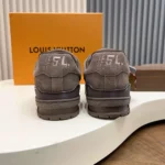 Louis Vuitton LV Unisex Trainer Distressed Sneaker-Brown 1AKBOQ