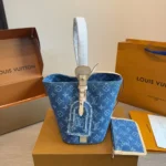 Louis Vuitton Women All In BB-Blue Denim M28107
