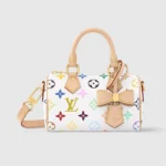 Louis Vuitton Women LV x TM Nano Speedy-White M13391