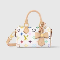 Louis Vuitton Women LV x TM Nano Speedy-White M13391