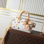 Louis Vuitton Women LV x TM Nano Speedy-White M13391