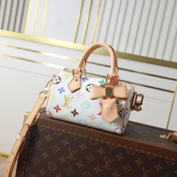Louis Vuitton Women LV x TM Nano Speedy-White M13391