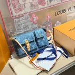 Louis Vuitton Women Pochette Accessoire Cargo-Blue Denim M27602