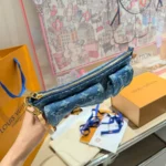 Louis Vuitton Women Pochette Accessoire Cargo-Blue Denim M27602