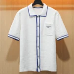 Louis Vuitton Women Waffle Signature Short-Sleeved Shirt 1AK6WY