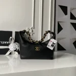 Chanel 25K Chain Hobo Tote Bag Gold-Tone Metal