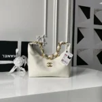 Chanel Women 25K Chain Hobo Tote Bag Gold-Tone Metal - Image 11