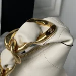 Chanel Women 25K Chain Hobo Tote Bag Gold-Tone Metal - Image 16