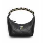 Chanel Women 25K Chain Hobo Tote Bag Gold-Tone Metal