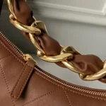 Chanel Women 25K Chain Hobo Tote Bag Gold-Tone Metal-Dark Brown - Image 6