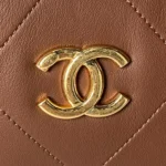 Chanel Women 25K Chain Hobo Tote Bag Gold-Tone Metal-Dark Brown - Image 9