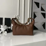 Chanel Women 25K Chain Hobo Tote Bag Gold-Tone Metal-Dark Brown - Image 3