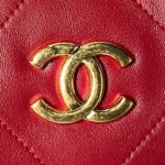 Chanel Women 25K Chain Hobo Tote Bag Gold-Tone Metal-Red - Image 9