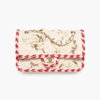 Chanel Women Classic 11.12 Handbag Embroidered Wool Crepe A01112B25176