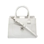Chanel Women Grained Calfskin Mini Neo Executive Tote-White