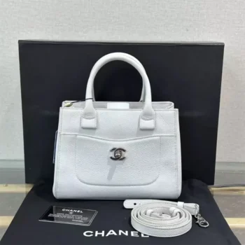 Chanel Women Grained Calfskin Mini Neo Executive Tote-White