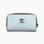 Chanel Women Large Zipped Pouch-Blue & Black AP5267B24130