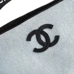Chanel Women Large Zipped Pouch-Blue & Black AP5267B24130
