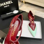 Chanel Women Mary Janes Crocodile Embossed Patent Calfskin & Lambskin G47202