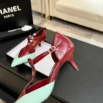 Chanel Women Mary Janes Crocodile Embossed Patent Calfskin & Lambskin G47202